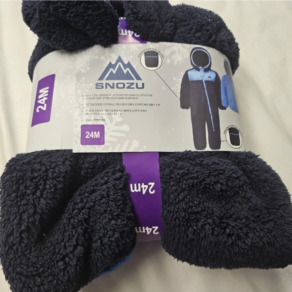 Snozu Infant 2-piece Fleece Set, Blue nwt 24m